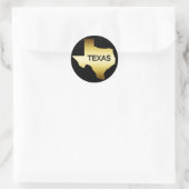 STICKER ROND ETAT D'OR DU TEXAS (Sac)