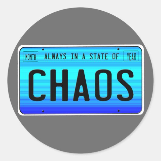 Sticker Rond État du Chaos (Devant)