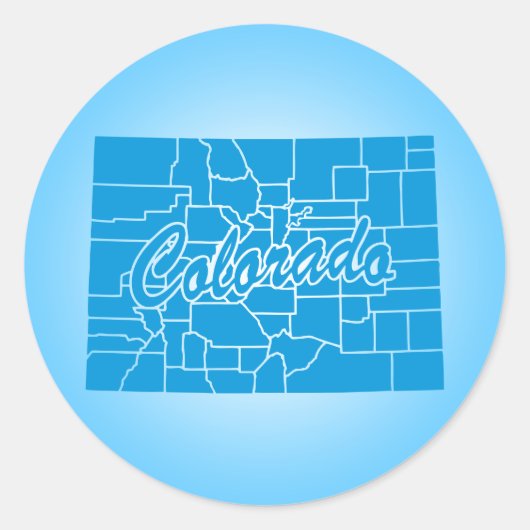 Sticker Rond État du Colorado (Devant)