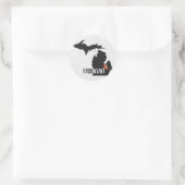 Sticker Rond État du Michigan (Sac)