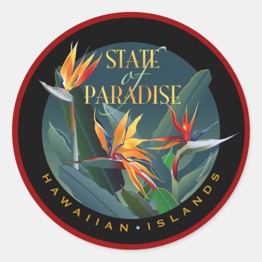 Sticker Rond État du paradis (Devant)