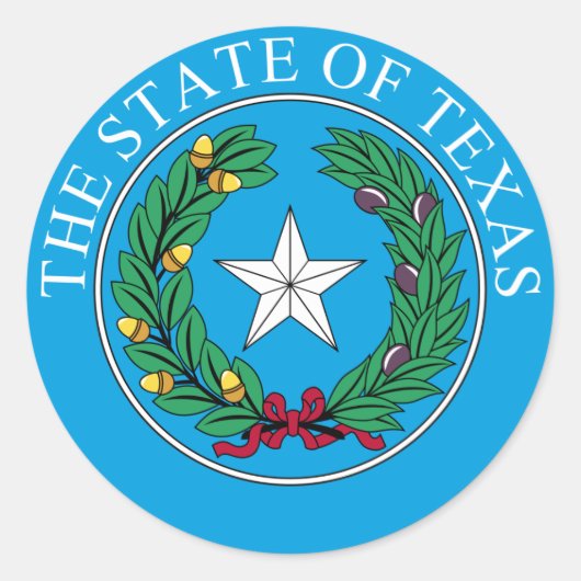 Sticker Rond État du Texas (Devant)