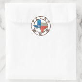 Sticker Rond État du Texas Fer forgé (Sac)