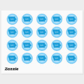 Sticker Rond État Iowa (Feuille)