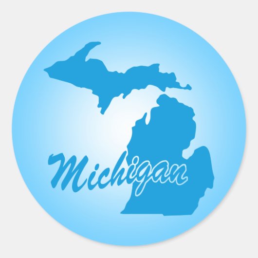 Sticker Rond État Michigan (Devant)