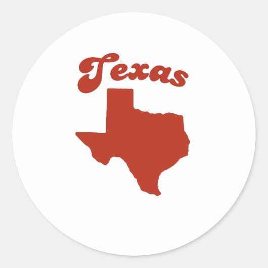 Sticker Rond État rouge du TEXAS (Devant)