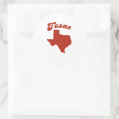 Sticker Rond État rouge du TEXAS (Sac)