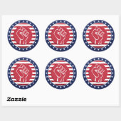 Sticker Rond Etats-Unis (Feuille)