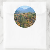 Sticker Rond États-Unis, Arizona. Vue du désert (Sac)
