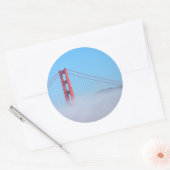 Sticker Rond États-Unis, Californie. Golden Gate Bridge (Enveloppe)