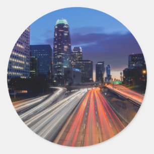Sticker Rond États-Unis, Californie, Los Angeles, 110 Freeway
