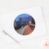 Sticker Rond États-Unis, Californie, Los Angeles, 110 Freeway (Enveloppe)