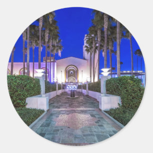 Sticker Rond États-Unis, Californie, Los Angeles, Union Statio