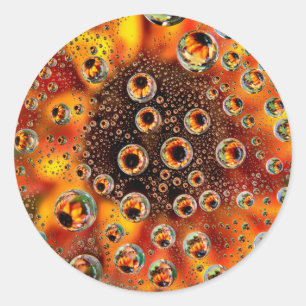 Sticker Rond États-Unis, Colorado, Lafayette. Bulles d'eau sur