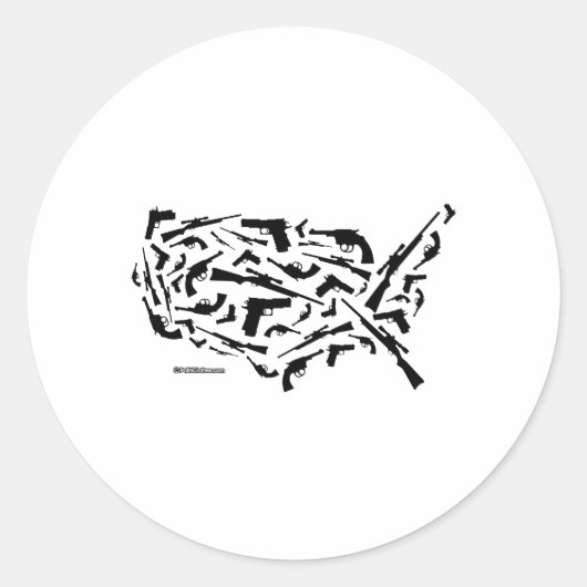 Sticker Rond États-Unis d'Amérique (Devant)