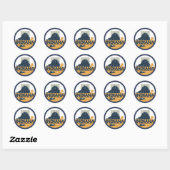 Sticker Rond États-Unis d'Amérique (Feuille)