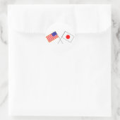 Sticker Rond États-Unis drapeau du JAPON (Sac)