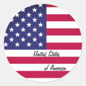 Sticker Rond États-Unis et patriotes américains drapeaux, vacan (Devant)