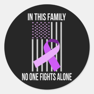 Sticker Rond États-Unis Indicateur Alzheimer Ruban Alzheimer Al
