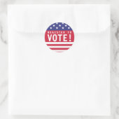 Sticker Rond États-Unis Inscrivez-vous pour voter (Sac)
