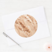 Sticker Rond États-Unis, Kansas, Wheat At Harvest Time (Enveloppe)