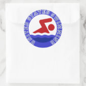 Sticker Rond États-Unis natation (Sac)