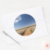 Sticker Rond États-Unis, Oklahoma, Black Kettle National Grassl (Enveloppe)