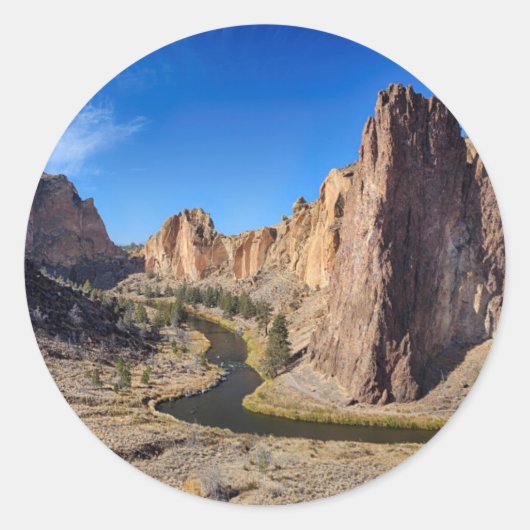 Sticker Rond États-Unis, Oregon, Smith Rock State Park (Devant)