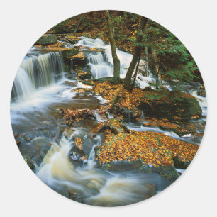 Sticker Rond États-Unis, Pennsylvanie, Parc d'État de Ricketts