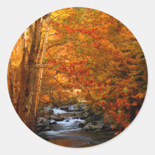 Sticker Rond États-Unis, Tennessee. Rushing Mountain Creek