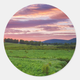 Sticker Rond États-Unis, Virginie-Occidentale, Davis. Paysage
