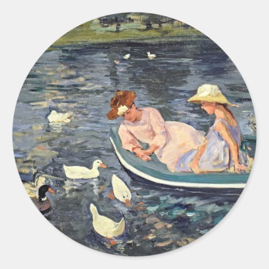 Sticker Rond Été deux | Mary Cassatt (Devant)