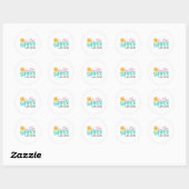 Sticker Rond Été Joyeux Dernier jour (Feuille)