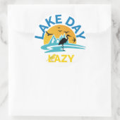 Sticker Rond Été Nature "Lake Day Lazy" Vibes extérieures Desig (Sac)