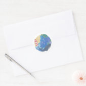 Sticker Rond Été Ocean Whale Turtle & Lighthouse (Enveloppe)