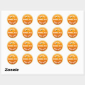 Sticker Rond Éteins mon orange (Feuille)