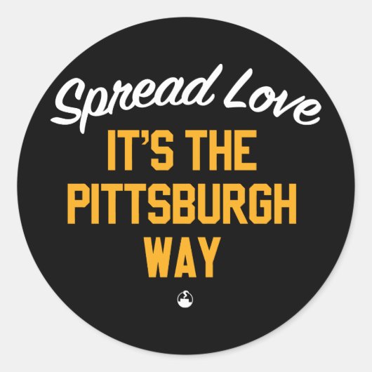 Sticker Rond Étendre l'amour C'est la voie Pittsburgh (Devant)