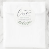 Sticker Rond Étendre L'Amour Sanitizer Vert Mariage Favoriser (Sac)