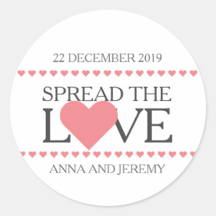 Sticker Rond Étendre l'autocollant d'amour mariage favorise le