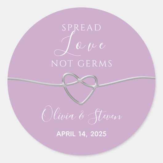 Sticker Rond Étendre le Mariage d'amour (Devant)