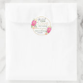 Sticker Rond Étendre le Sanitizer Mariage Floral Sanitizer Merc (Sac)