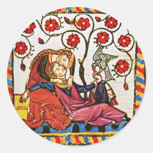 STICKER ROND ETERNEL LOVE VALENTINE'S DAY PARCHMENT (Devant)