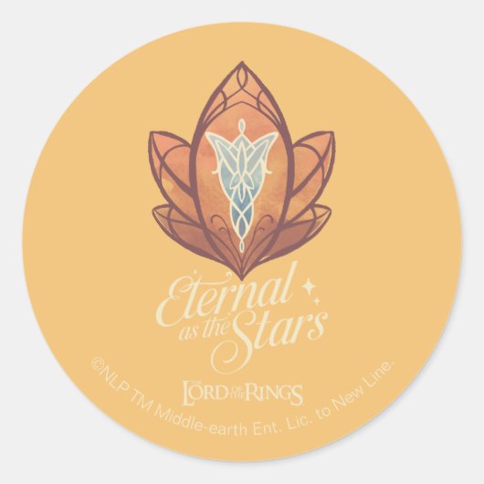 Sticker Rond Éternelle comme l'Étoile du Soir Graphique (Devant)