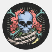 Sticker Rond Éternellement gracieux (Devant)