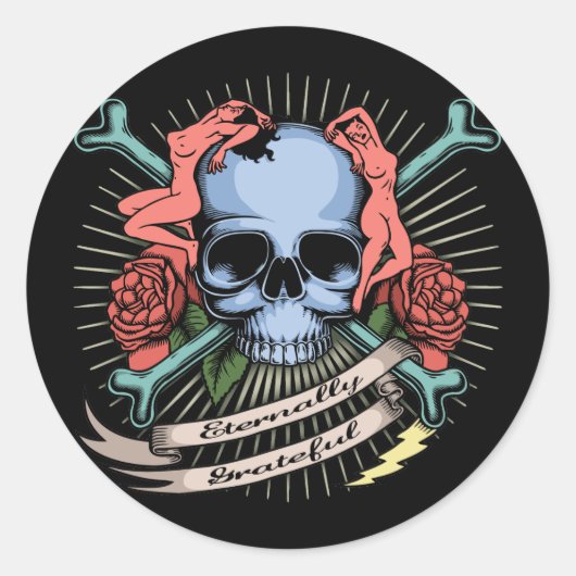 Sticker Rond Éternellement gracieux (Devant)