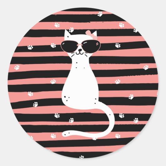 Sticker Rond Êtes-vous des chatons (Devant)