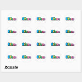 Sticker Rond Ethan (Feuille)