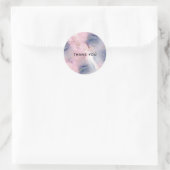 Sticker Rond Ethereal Periwinkle Rose & Gold Inky Imaginaire Pa (Sac)