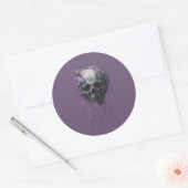 Sticker Rond Ethereal Skull Abstract Grunge Dark Art (Enveloppe)