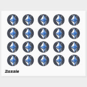 Sticker Rond ethereum (Feuille)